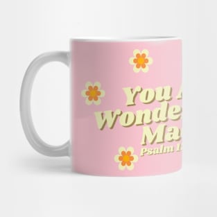 Wonderfully Made - Psalm 139 Bible Verse Vintage Look Mug